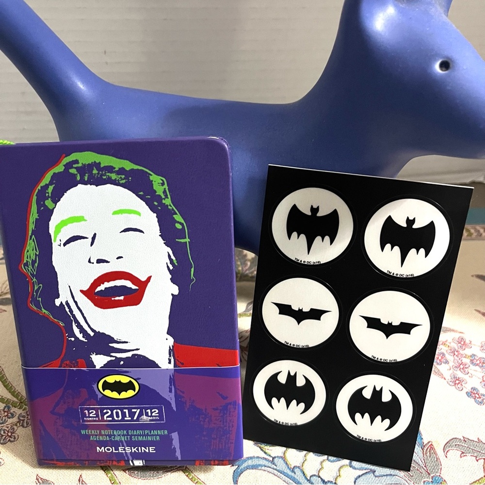 Moleskine Batman Themed weekly notebook diary planner with Joker Artwork Cover